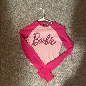Barbie Two-Tone Pink Logo Shirt